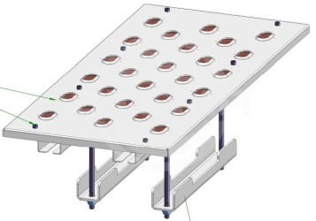 stabile Schaufelauflage für Zentralrohr